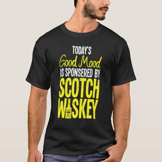 T-shirt Bonne Humeur Sponsorisée Par Scotch Whiskey Makers (Devant)