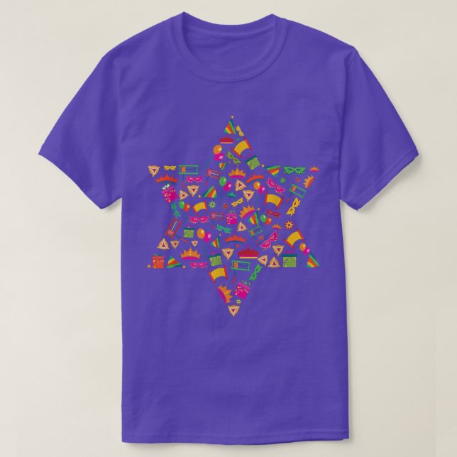 T-shirt Bonne Idée du costume Purim Funny Hébreu juif Hébr (Design devant)