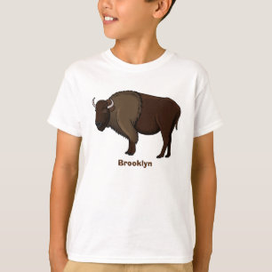 T-shirt Bonne illustration de bison américain