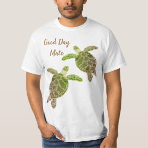 T-shirt Bonne journée Mate Sea Turtle Green