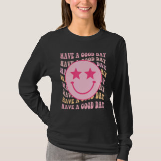 T-shirt Bonne journée Retro Smilee Visage esthétique