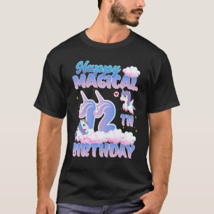 T-shirt Bonne magie 12e anniversaire vol licornes Birthd