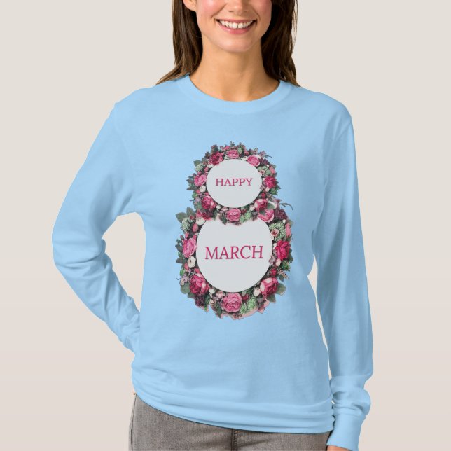 T-shirt Bonne Mars Floral Sweatshirt de la couronne (Devant)