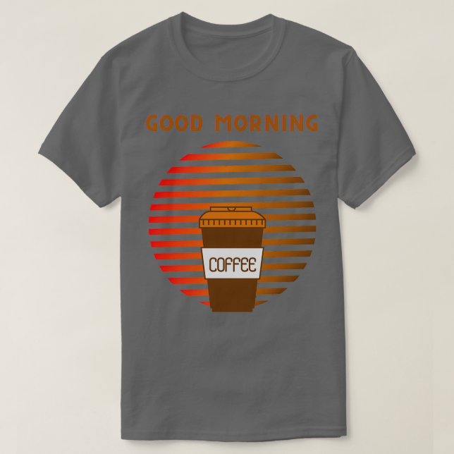 T-SHIRT BONNE MORNING CAFÉ SIGNE RISING SUN 2 (Design devant)