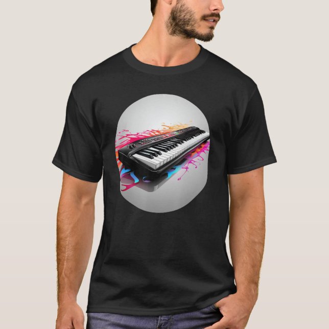 T-shirt Bonne musique de clavier pour les amateurs de clav (Devant)
