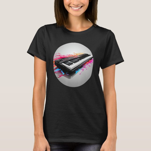 T-shirt Bonne musique de clavier pour les amateurs de clav (Devant)