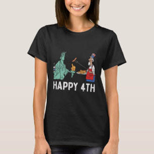 T-shirt Bonne Quatrième Statue De Liberty Oncle Sam Funny 