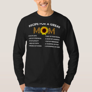 T-shirt Bonne Recette de la Fête des Mères pour une grande