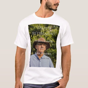 T-shirt Bonne retraite photo nom année de service