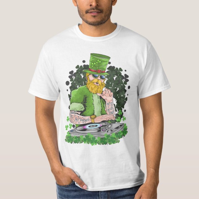 T-shirt Bonne Saint Patrick's Day | Leprechaun DJ (Devant)