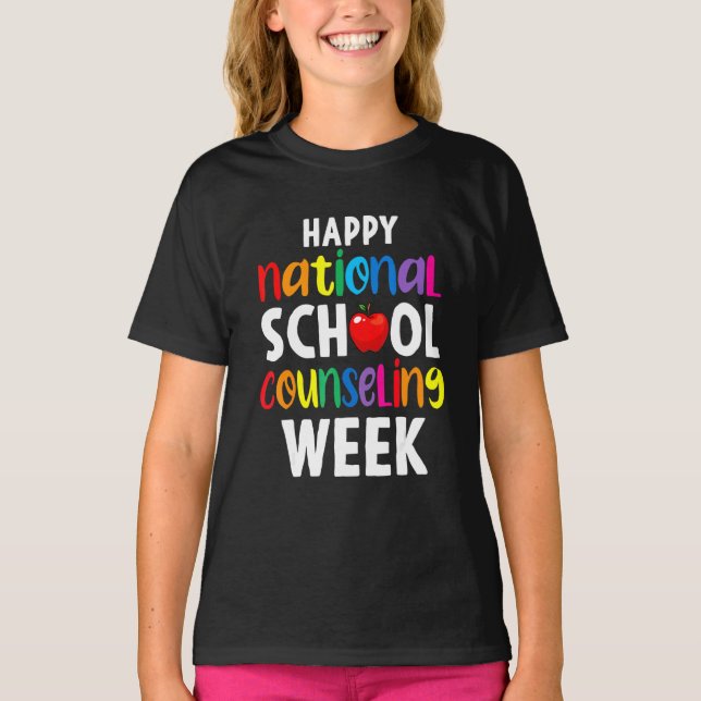 T-shirt Bonne Semaine nationale de conseil scolaire Compte (Devant)