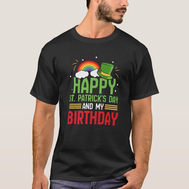 T-shirt Bonne St Patrick's Day et mon équipe d'anniversair (Devant)