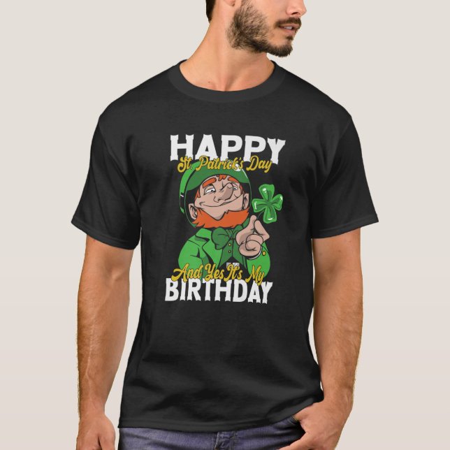T-shirt Bonne St Patrick's Day Mon anniversaire Irish Lepr (Devant)