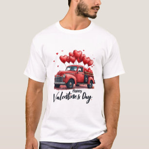 T-shirt Bonne tenue de la Saint-Valentin à jumelage de cou