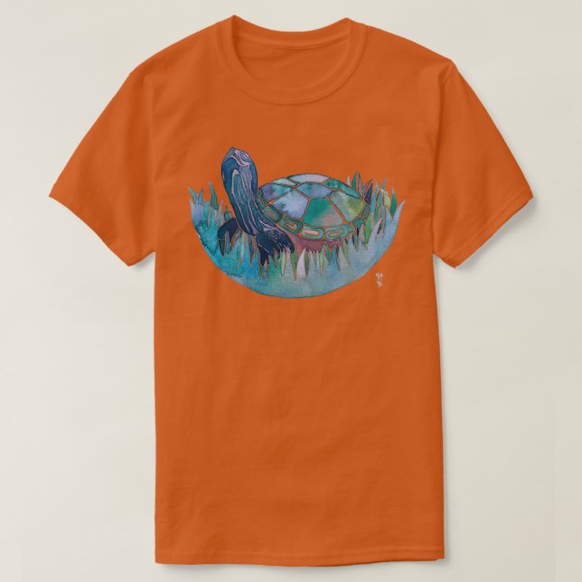 T-shirt Bonne tortue bleue (Design devant)