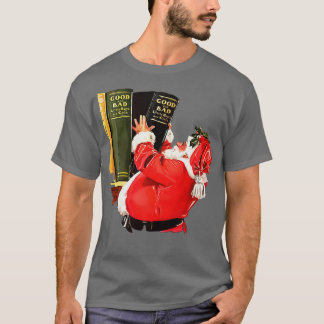 T-shirt Bonnes Et Mauvaises Listes Vectorielles De Noël Fu