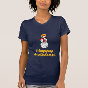 T-shirt Bonnes fêtes bonhomme de neige de volleyball