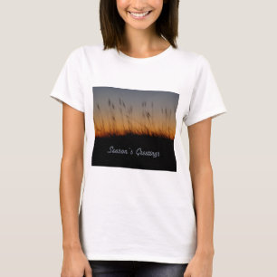 T-shirt Bonnes Fêtes d'avoine marine et de dunes au couche