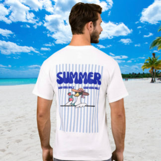 T-shirt Bonnes Vibrations D'été Uniquement Art De Rayure D