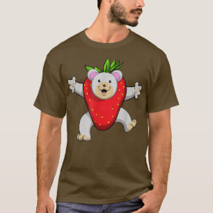 T-shirt Bonnet de fraise Ours polaire Berry Pun Valenti