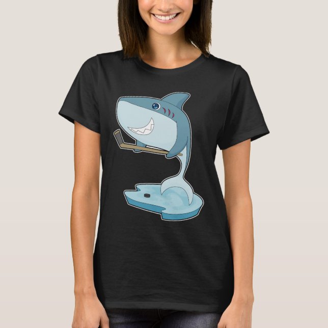 T-shirt Bonnet de hockey sur gazon de requin (Devant)