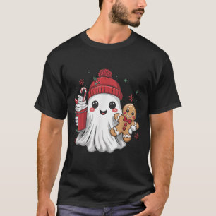 T-shirt Bonnet Fantôme Rétro Noël Fêtes Xmas Café G