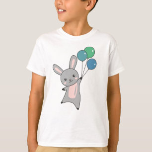 T-shirt Bonnet mouches Ballons au-dessus de mignons animau