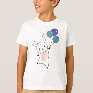 T-shirt Bonnet mouches Ballons au-dessus de mignons animau