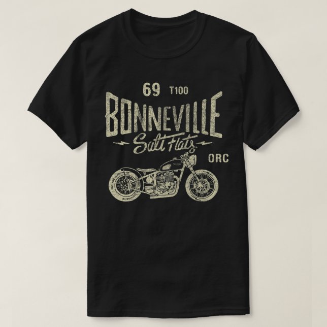 T-shirt Bonneville Salt Flats Motorcycle Racing cadeau (Design devant)