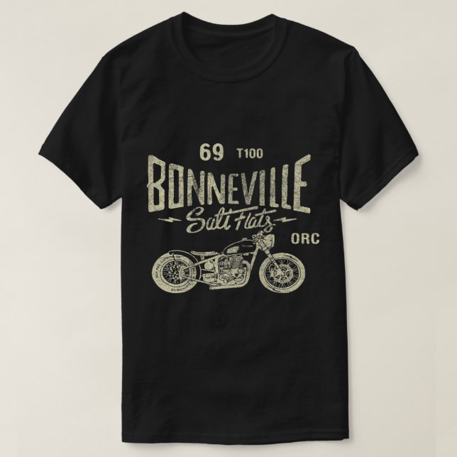 T-shirt Bonneville Salt Flats Motorcycle Racing cadeau (Design devant)