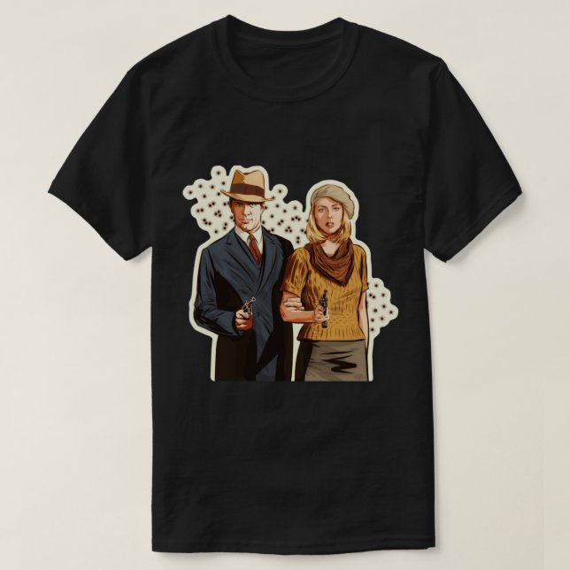 T-shirt Bonnie et Clyde - Illustration de Paul Cemmick (Design devant)