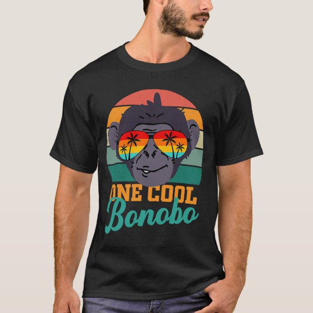 T-shirt Bonobo chimpanzé lunettes de soleil tropicales hom (Devant)