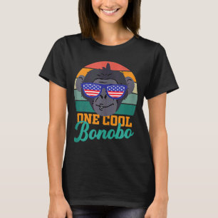 T-shirt Bonobo chimpanzé USA drapeau mondial Bonobo hommes