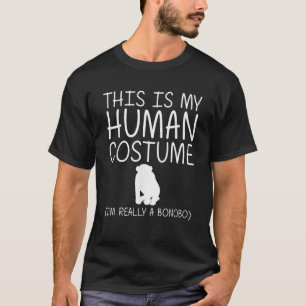 T-shirt Bonobo Easy Halloween Costume humain Chimpanzé Ape