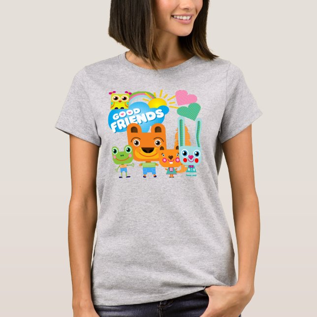 T-shirt Bons amis d'animaux (Devant)