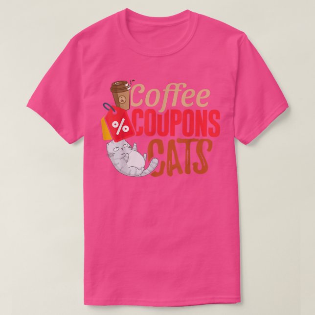 T-shirt Bons de café ChatsCouponingfor Bons de réduction  (Design devant)