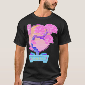 T-shirt Bonsai Arbre esthétique Vaporwave Style Rétroonde 