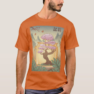 T-shirt Bonsai Arbre Japonais Sakura Cherry Blossom Arbre 