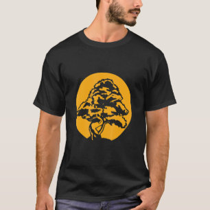 T-shirt Bonsaï avec coucher de soleil