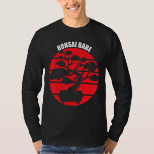 T-shirt Bonsai Babe Japonais Arbre Zen Jardinage Rétro