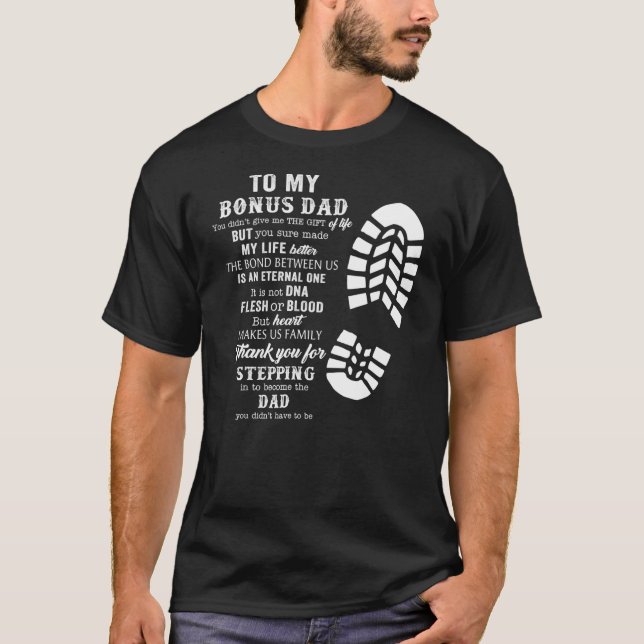 T-shirt Bonus Dad Fête des pères cadeau de Stepdad pour (Devant)