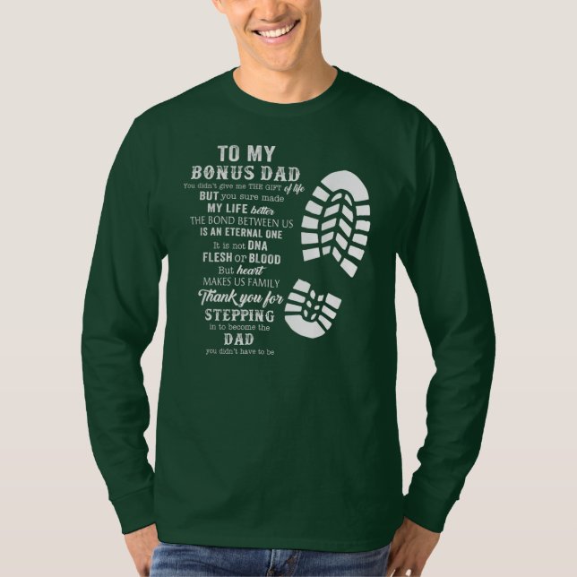 T-shirt Bonus Dad Fête des pères cadeau de Stepdad pour (Devant)
