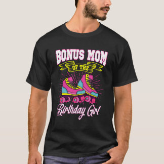 T-shirt Bonus Maman De L'Anniversaire Fille Roller Patins 