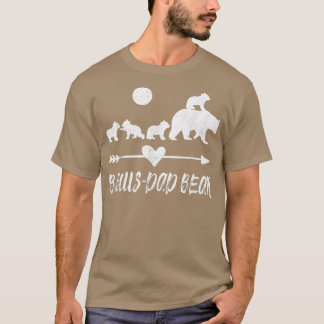 T-shirt Bonus Papa Bear Shirt avec quatre mignonnes Bear C
