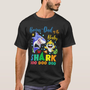 T-shirt Bonus-Papa De L'Anniversaire Garçon Requin Bleu Ja