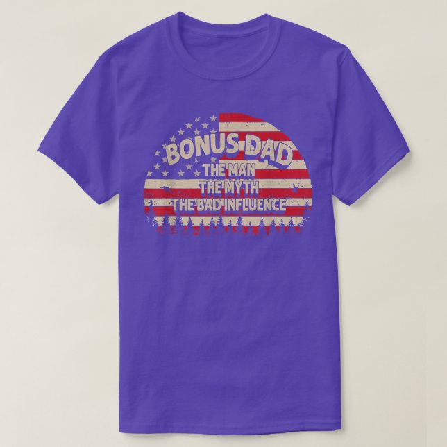 T-shirt Bonus Papa L'Homme Le Mythe La Mauvaise Influence  (Design devant)