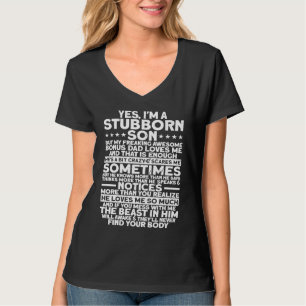 T-shirt Bonus Papa Oui Je suis un fils têtu Stepfathe Vint
