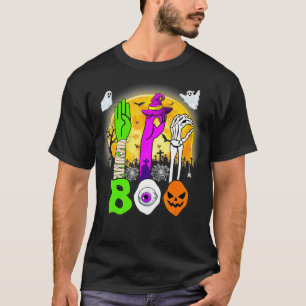 T-shirt Boo American Sign Language ASL Coût d'Halloween S
