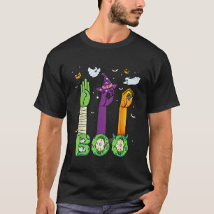 T-shirt Boo American Sign Language ASL Coût d'Halloween So