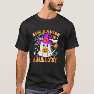 T-shirt Boo Analyste Havior Drôle Ghost Halloween Comporte